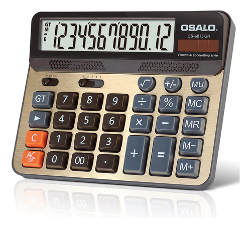 Calculadora De Mesa Pendancy Os-6815gn Display Lcd De 12 Díg