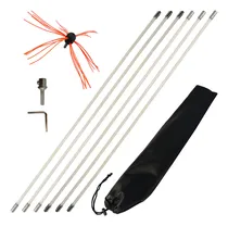 Comprar Cepillo De Limpieza Para Chimenea, Chimenea, Barrido, Látigo, Herramientas De Limpieza De 20 Pies, Sistema Giratorio De Varillas Flexibles, Kit De Taladrado