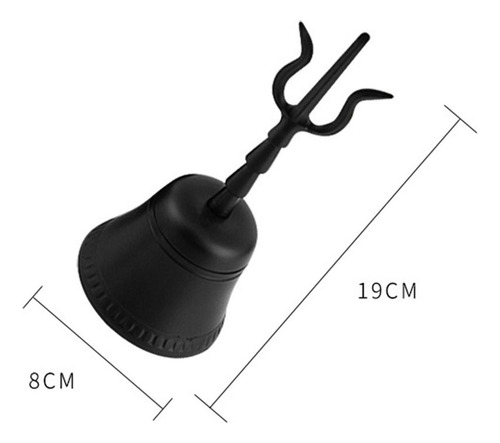 Sino De Chamada De Mão Objetos Rituais Portáteis Preto