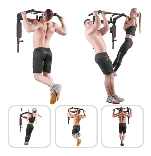 Dominadas Barra Color Silver Abdomen Fondos Gym Mas