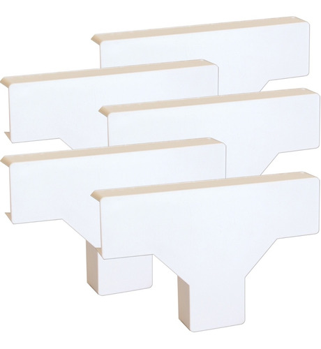 Accesorio Canaleta Pvc 5 Pzas Cople Te Ele Codo 10x20mm 1020