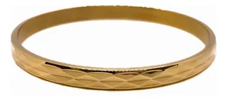 Pulsera Esclava Facetada De Oro 18k Maciza 6,7 Cm