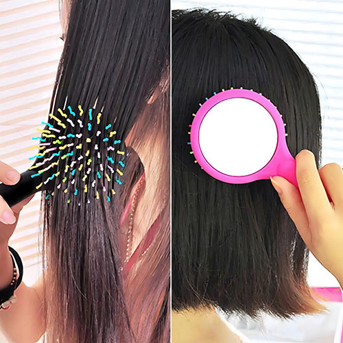 Cepillo Arcoíris Cerdas Onduladas Cabello Peine De Rizos F Color A Escoger