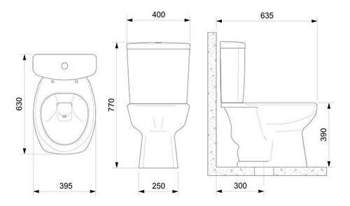 Kit 3 Vaso Sanitários Com Caixa Acoplada E Assento Soft