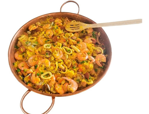 Imagen 1 de 3 de Paellera De Cobre Grande Diámetro : 43 Cm Alto 7 Cm Paella