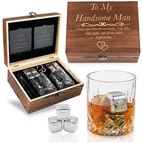 Set De Copas De Whiskey Grabadas Aniversario De Hombres...