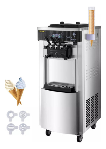 Maquina Helado Suave Nieve Comercial Yoghurt 3 Sabores 2200w