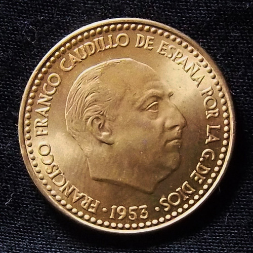 España 1 Peseta 1953 (56) Sc Km 775 Francisco Franco