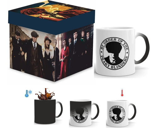 Peaky Blinders Taza Mágica Con Caja De Madera Para Regalo