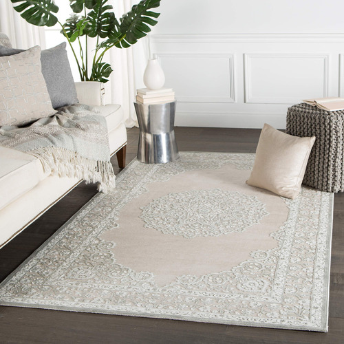 Jaipur Living Malo Medallion - Alfombra Blanca (7'6  X 9'6 )