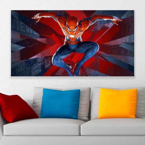 Cuadro Decorativo Spider-man Ps5 Art 80x50cm