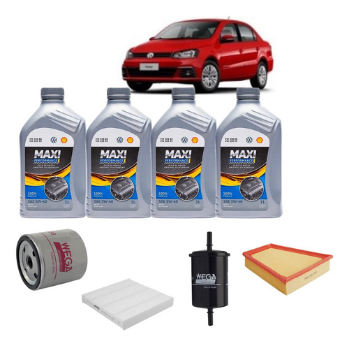 Kit Revisão Óleo 5w40 E Filtros Voyage 1.6 8v 2016 Até 2020