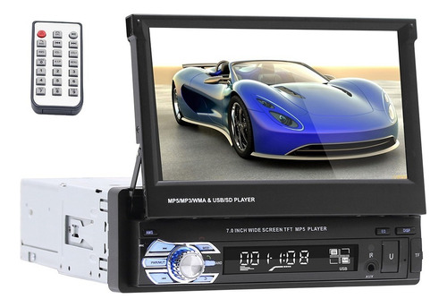 Podofo 1 Din 7'' Car Mp5 Player With Fm Radio Bluetooth