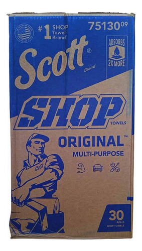Rollo Toalla Scott Shop Absorbente Servitoalla 97103 2 Cajas