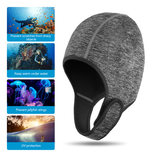 Gorro De Neopreno Con Capucha De Buceo Para Hombre Y Mujer H