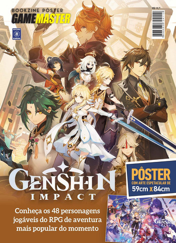 Superpôster Game Master - Genshin Impact, de Editora Europa. Editorial Editora Europa Ltda., capa mole em português, 2022