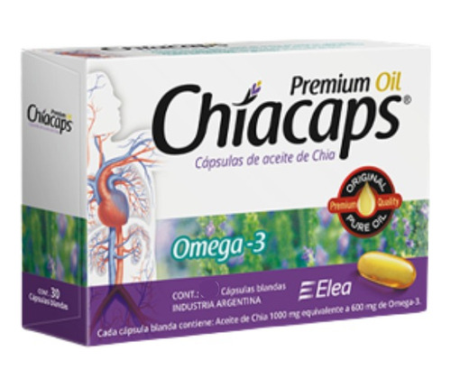 Chiacaps Premium Elea  Aceite Chia X 30 Capsulas Omega 3