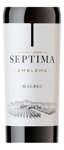 Botella De Vino Tinto Malbec 750ml Bodega Séptima Emblema