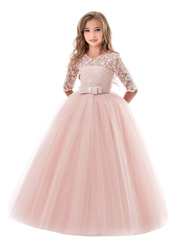 Vestido De Princesa Elegante Niña Para Cumpleaños Boda