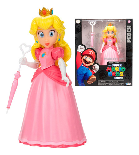 Super Mario Bros Peach Con Accesorio Original Articulada Sk