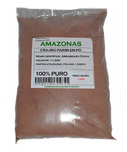 Imagem 2 de 3 de Crajiru Em Pó - 100% Puro - 1,0 Kg - Amazonas