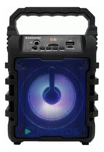 Parlante Portátil Bluetooth Daihatsu D-s4004 5w Radio Luces Color Negro