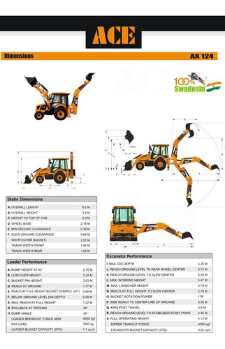 Imagen 4 de 7 de Pala Retro Excavadora 4x4 Con Tercera Via Motor 100hp