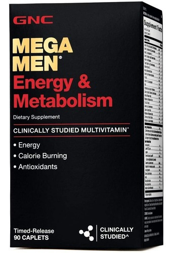 Imagem 1 de 7 de Mega Men Gnc Energy & Metabolism Multivitamínico - 90 Cáps