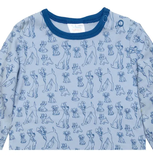 Pack Body Bebe Dama Y Vagabundo Doggie Azul Disney
