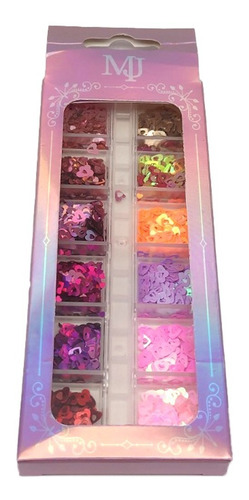 Confeti Decorativo Accesorio De Uña Mj ( 1 Caja ) Color Variados