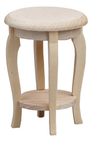 Taburete De Madera Para Casa De Muñecas A Escala 1:12, Mini