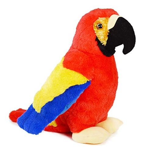 Papaya The Parrot - Pajaro De Guacamayo De Peluche De Anima