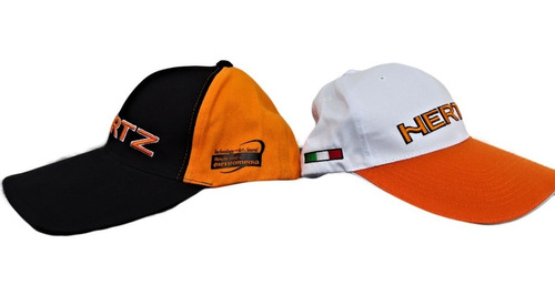 Gorra Hertz Blanca Con Naranja. Producto Original