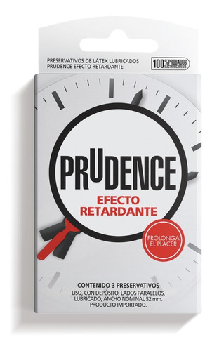 Preservativo Prudence Efecto Retardante, 1 Caja, 3 Unidades