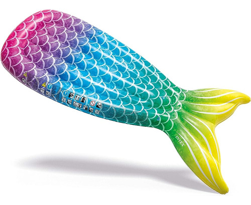 Intex Mermaid Tail Pool Float, 70in X 28in X 7in Color Multicolor