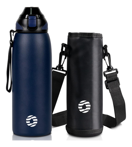 Fjbottle Botella De Agua, De Acero Inoxidable De 34 Oz, Con 