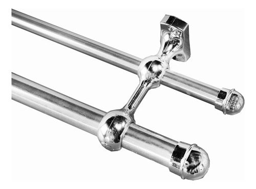Varão Duplo 2,40 19/28 Grosso Aluminio Cortina Duas Partes