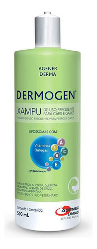 Shampoo Dermogen 500ml P/ Cães E Gatos - Dermatites