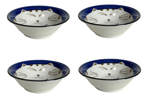 Cuenco Japon Para Salsa Porcelana Postre Diseño Gato Suerte