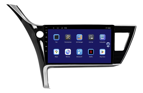 Kit Multimidia Corolla 18/19 10p Android 14 Carplay 2gb 32gb