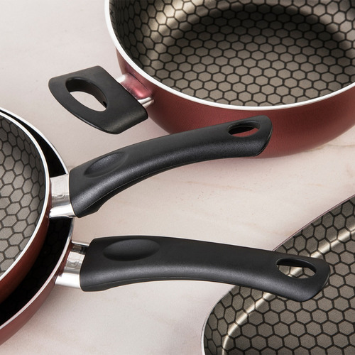 Batería De Cocina 10 Piezas Cinsa Magnífica Rojo Metálico