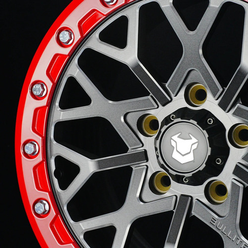 Rin Para Pro R, Pro S, Turbo R, Forjado Con Beadlock Rojo