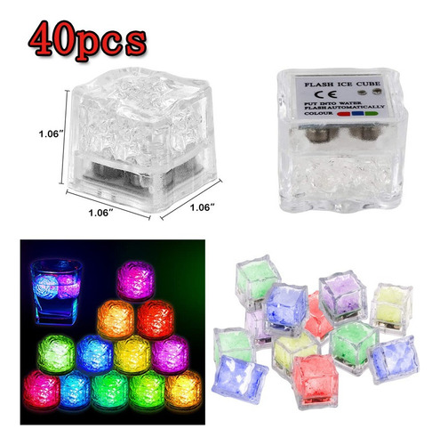 I Cubitos De Hielo Iluminados, 40 Unidades De Luces Led De