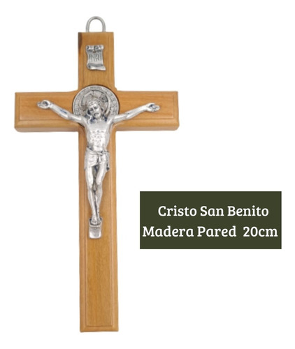 Cristo De San Benito De Pared En Madera Cruz En Madera 20cm 