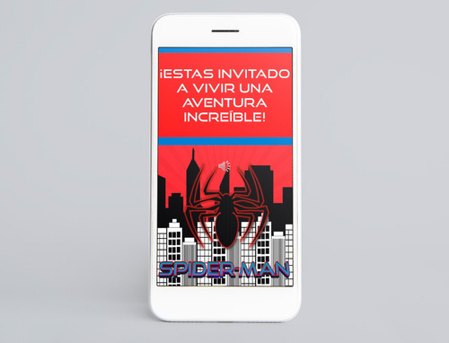 Invitación Animada Digital Personalizada Spider-man