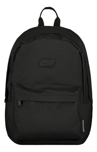 Mochila Backpack Skechers En Poliéster Color Negro Unisex Diseño de la tela Liso