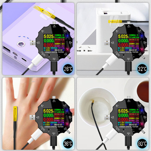 Medidor De Teste: Display Digital Usb, Voltímetro, Controle