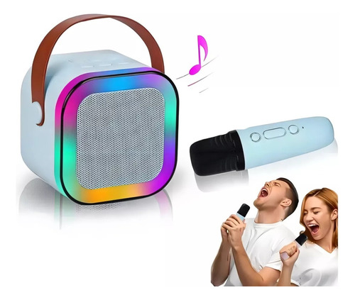 Parlante Bluetooth Con Micrófono Inalámbrico Con Luz