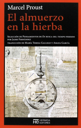 Almuerzo En La Hierba, El, de MARCEL PROUST. Editorial Hermida Editores, tapa blanda en español