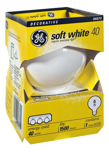Ge40 W 3 Foco Globo Blanco